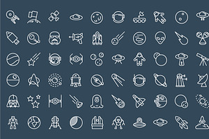 60 Galaxy Icon Set - $5