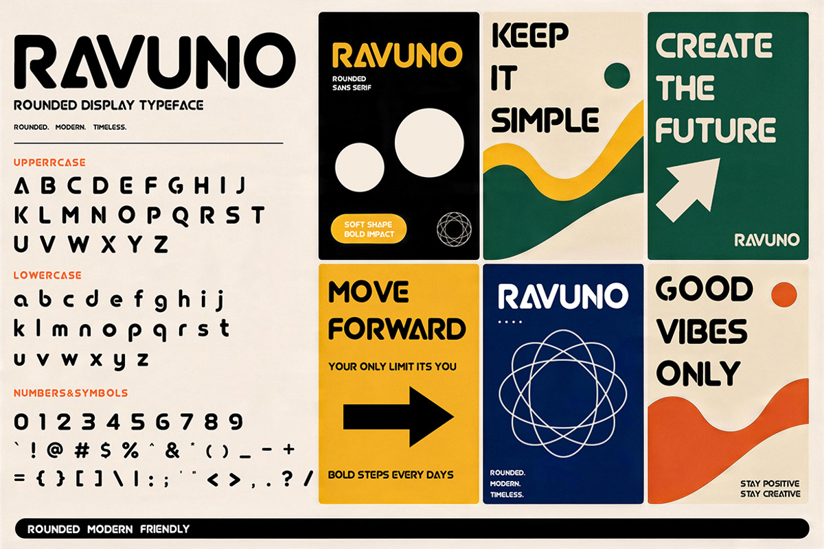 Ravuno, a Sans Serif Font by Pitchlook.Studio (Photo 2 of 4)