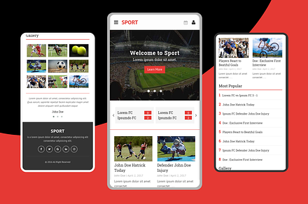 Sport – Mobile Template, a HTML Template by Ngetemplates