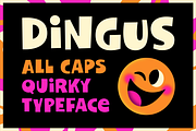 Dingus - Quirky Display Font, a Font by Haäfe & Haph (Thumbnail 1 of 4)