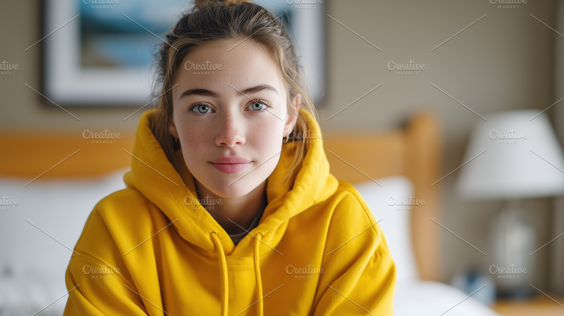 Teenage girl with blue eyes, a Person Photo by MistyDay