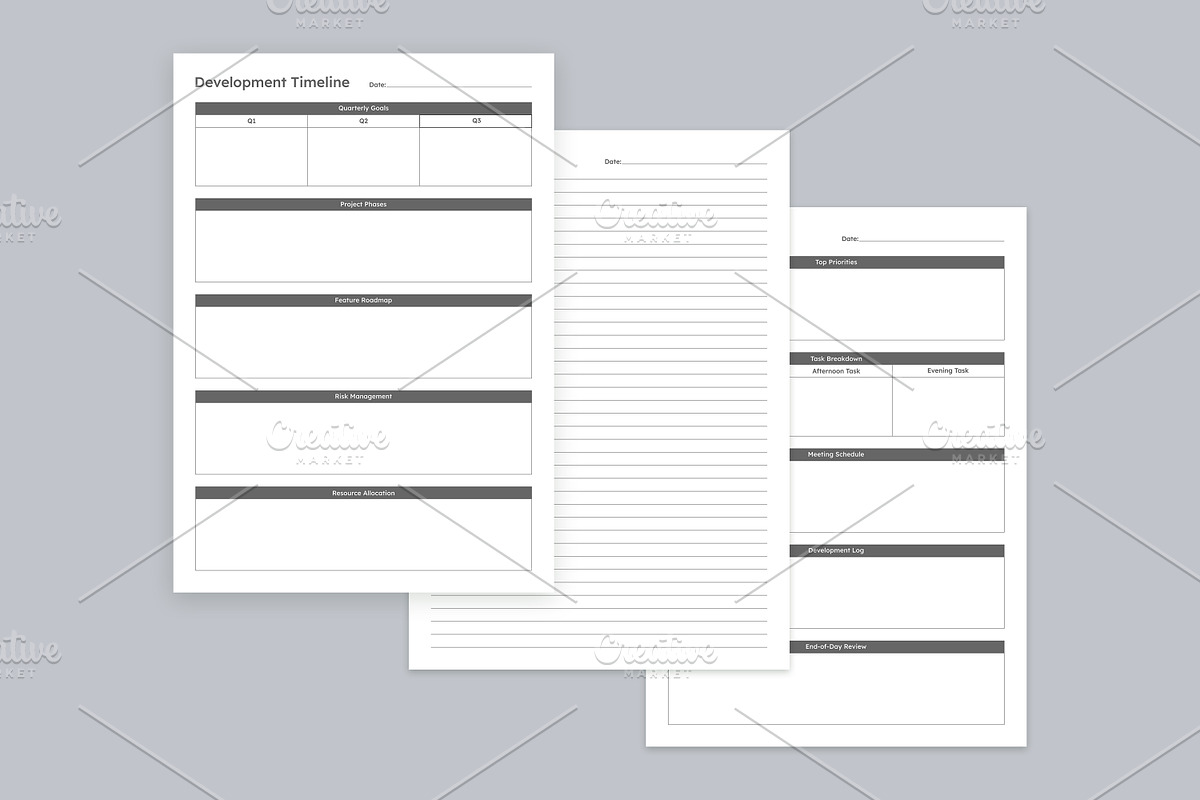 Generic Planning Pages Set V-04, a Stationery Template by shahsoft (Photo 2 of 3)