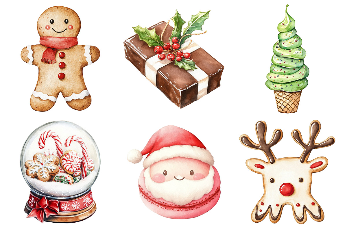 Sweet Christmas Clipart Bundle, an Illustration by Daily.Designs (Photo 3 of 6)