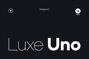 LUXE UNO - Modern Font Family, a Sans Serif Font by Designova® (Thumbnail 1 of 14)