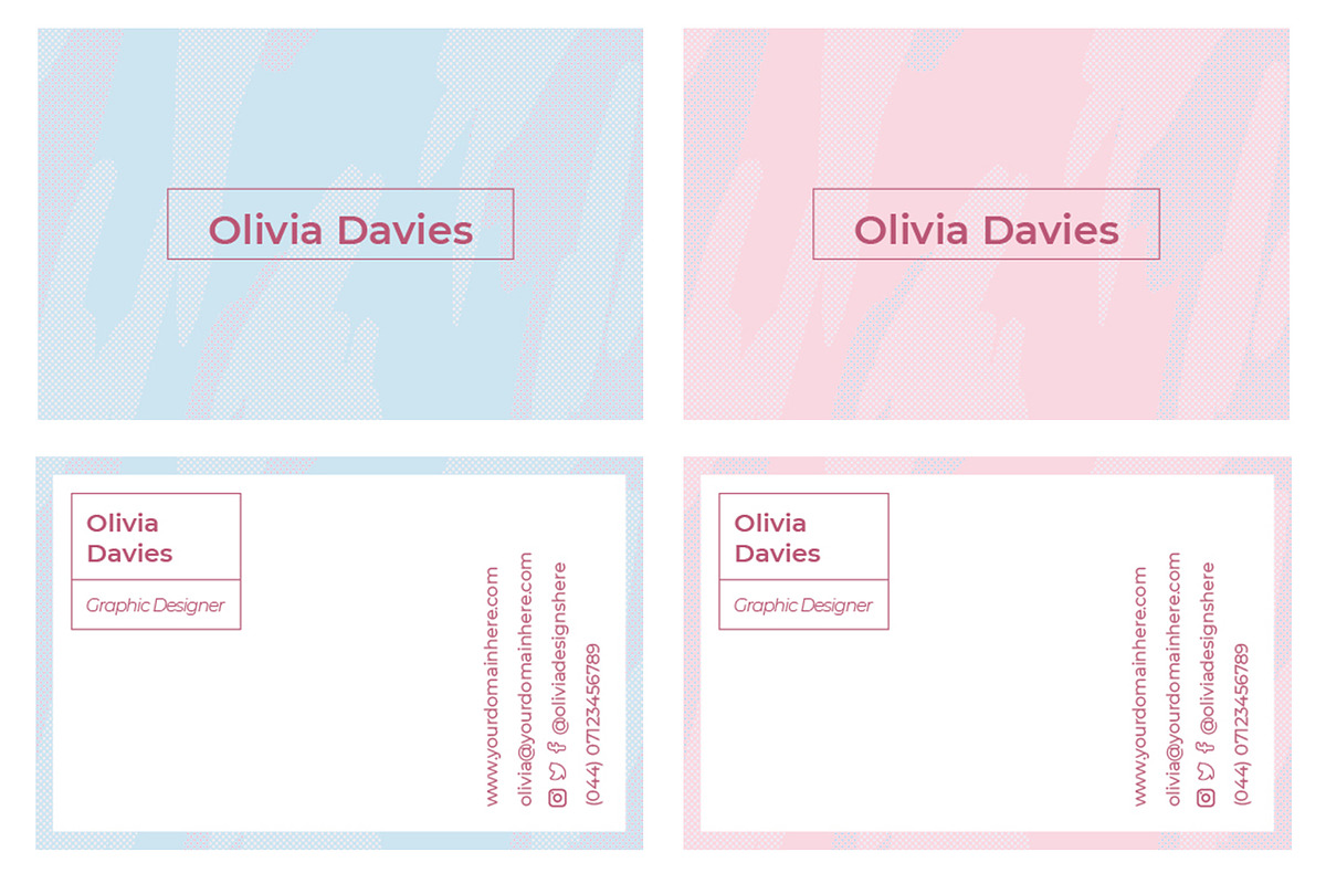 Olivia - Business Card Template, a Business Card Template by Tèrso. (Photo 2 of 2)