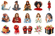 Black Girl Winter Routine Clipart, an Illustration by Daily.Designs (Thumbnail 4 of 4)