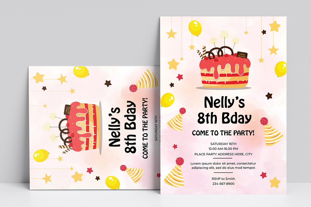 Birthday Party Invitation Template, a Flyer Template by MightyDesign (Photo 1 of 6)