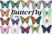 Butterfly Illustration PNG Bundle, a Seasonal Illustration by Daily.Designs (Thumbnail 1 of 5)