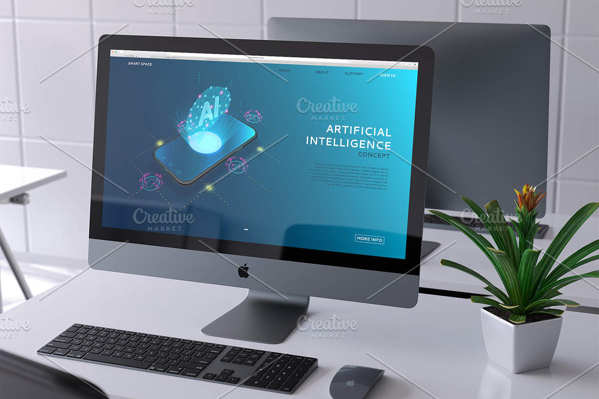 Innovation technology webpage design, a Technology Illustration by ...