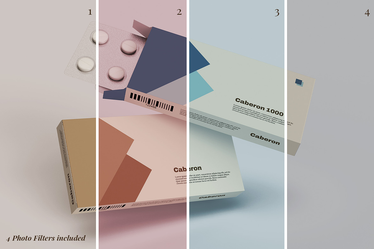 Medicine Box Packaging Mockup, a Packaging Mockup by Illusiongraphic (Photo 10 of 22)