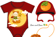 Mid-Autumn Festival Girl Clipart, a Graphic by Bear and Bean Studio (Thumbnail 3 of 5)