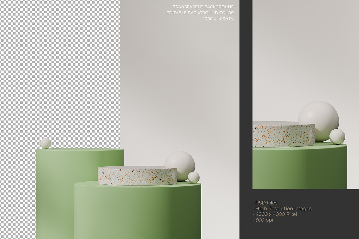 5 Podium with Transparent Background, a Background Graphic by faustudio (Photo 6 of 7)
