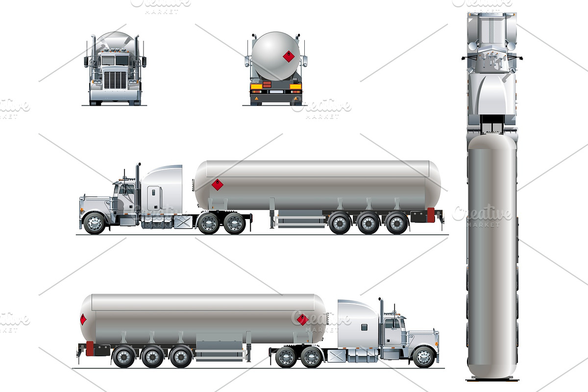 Vector realistic tanker truck, a Mockup by Mechanik