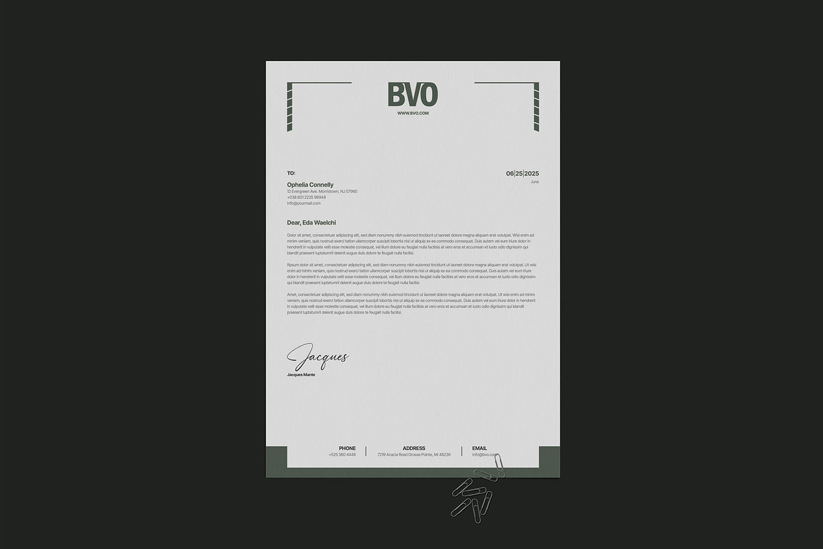 Professional Company Letterhead, a Stationery Template by AyshaCanvas (Photo 1 of 3)