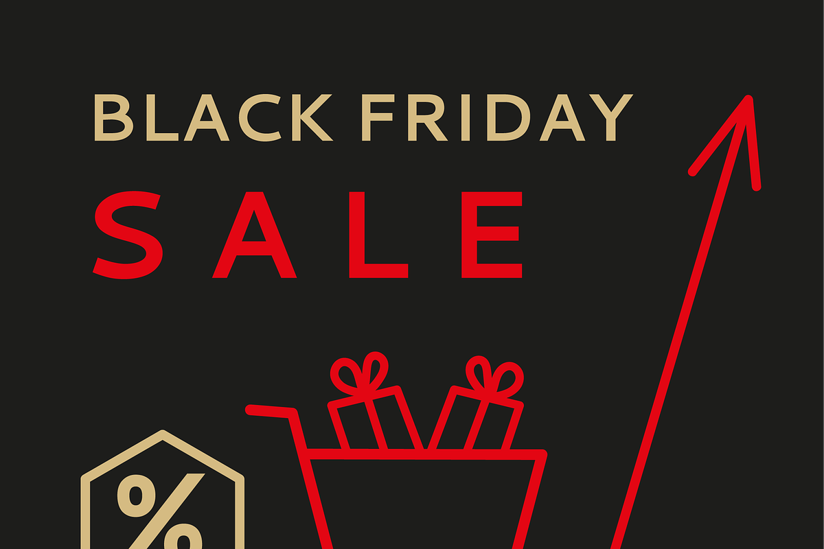 Black Friday Sale Shopping Cart, a Finance Illustration by JYa_Design