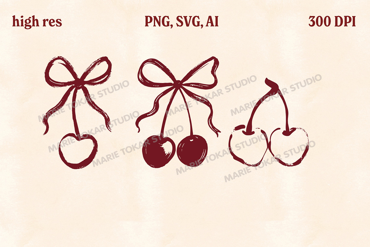Whimsical Berry Fruit Bundle SVG PNG, a Food Illustration by Marie T (Photo 17 of 36)