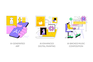 AI in Art and Creativity abstract, a Technology Illustration by Visual Generation
