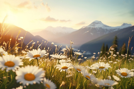 Photo of romantic view of mountains