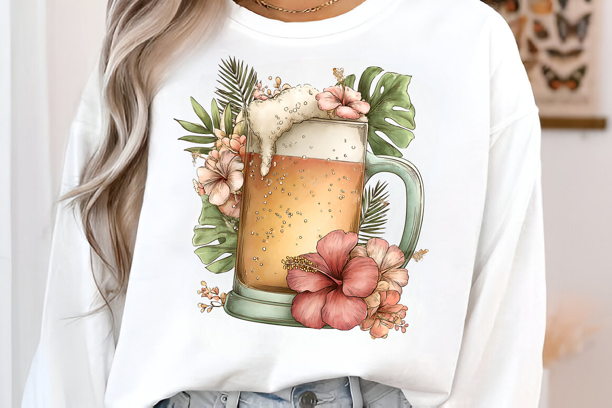 Watercolor Summer Beer Clipart, an Illustration by SinaCreation (Photo 4 of 9)