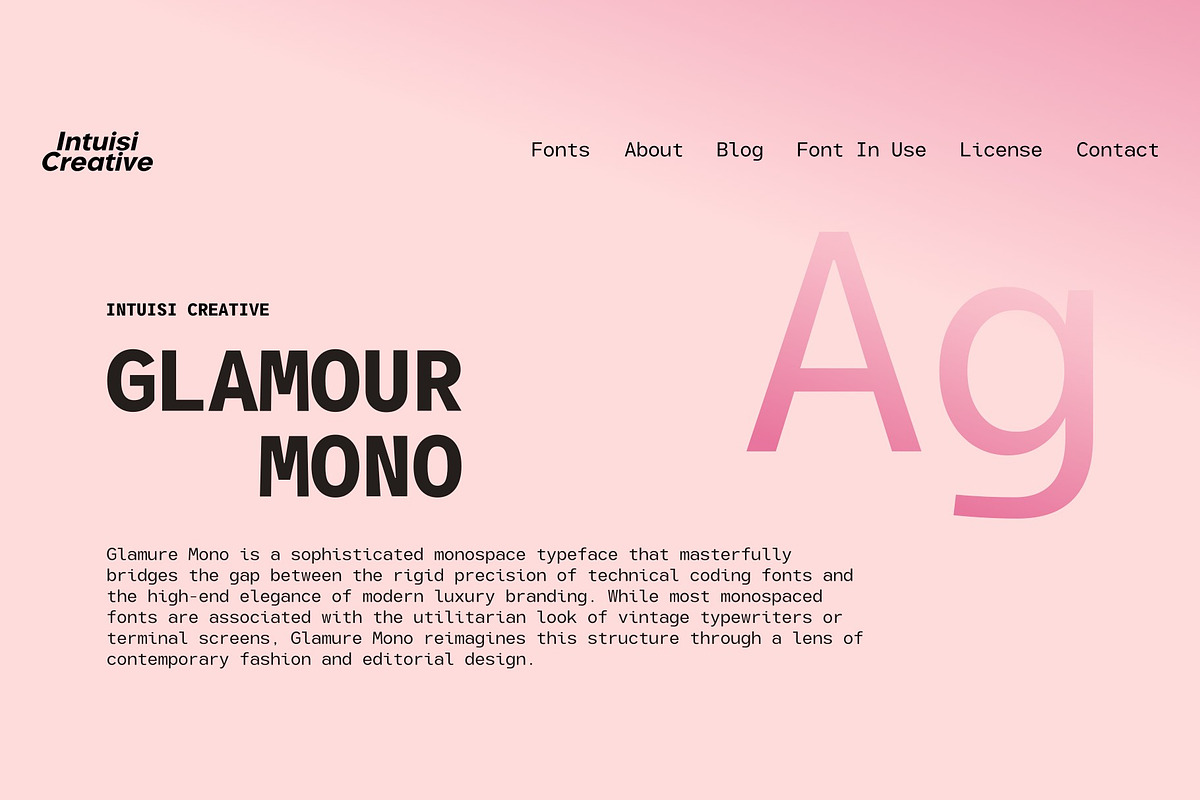 Glamure Mono | Monospace Font Family, a Sans Serif Font by Intuisi Creative (Photo 8 of 8)