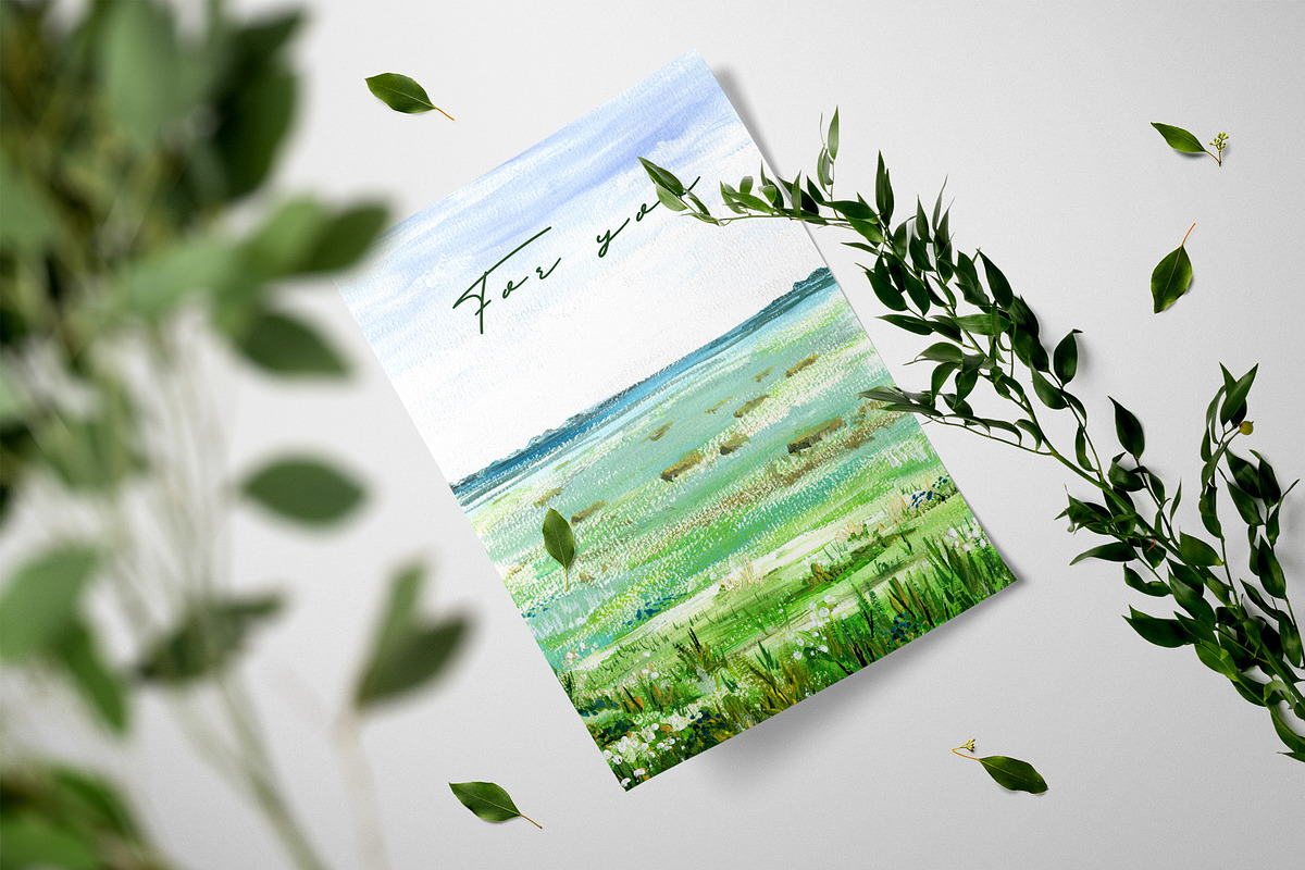 Spring Landscapes, an Illustration by Ann Bright (Photo 3 of 6)