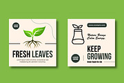 Nature Plant Social Media Post Set, a Print Template by MightyDesign (Thumbnail 4 of 8)