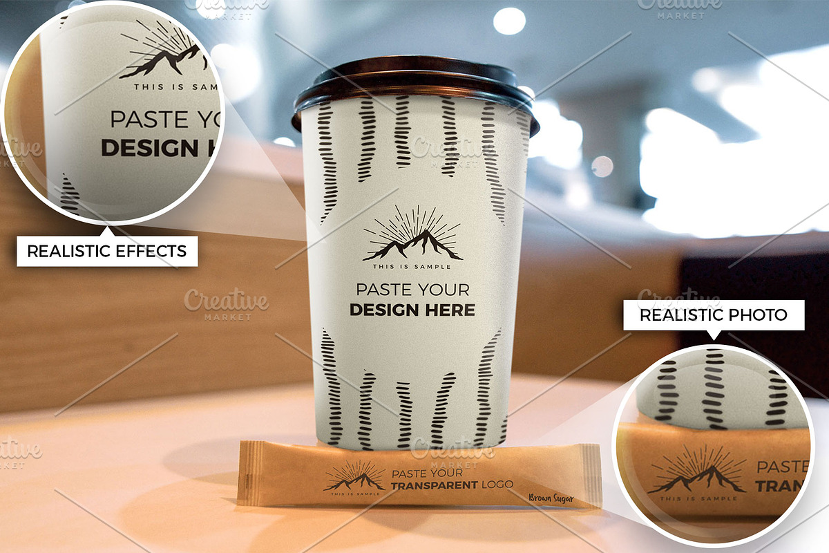 Coffee Cup Mockup Photorealistic, a Cups & Container Mockup by MockUpgrade (Photo 6 of 8)