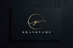 Letter YI Handwritten Signature Logo