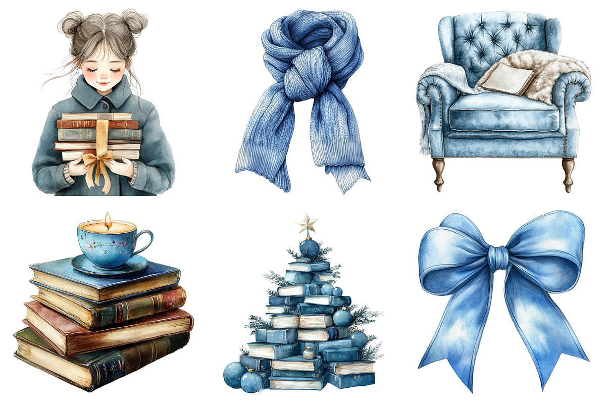 A Chapter in Dusty Blue Clipart, an Illustration by Daily.Designs (Photo 3 of 5)
