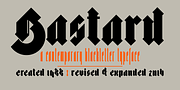 Bastard, a Blackletter Font by Barnbrook Fonts (Thumbnail 1 of 7)
