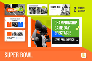 Super Bowl Google Slides, a Presentation Template by Antstheme