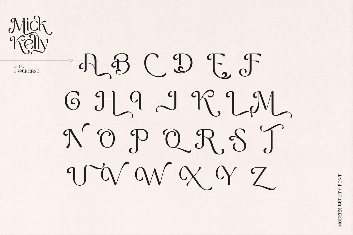 Mick Kelly - Beauty font, a Font by creativemedialab (Photo 8 of 13)