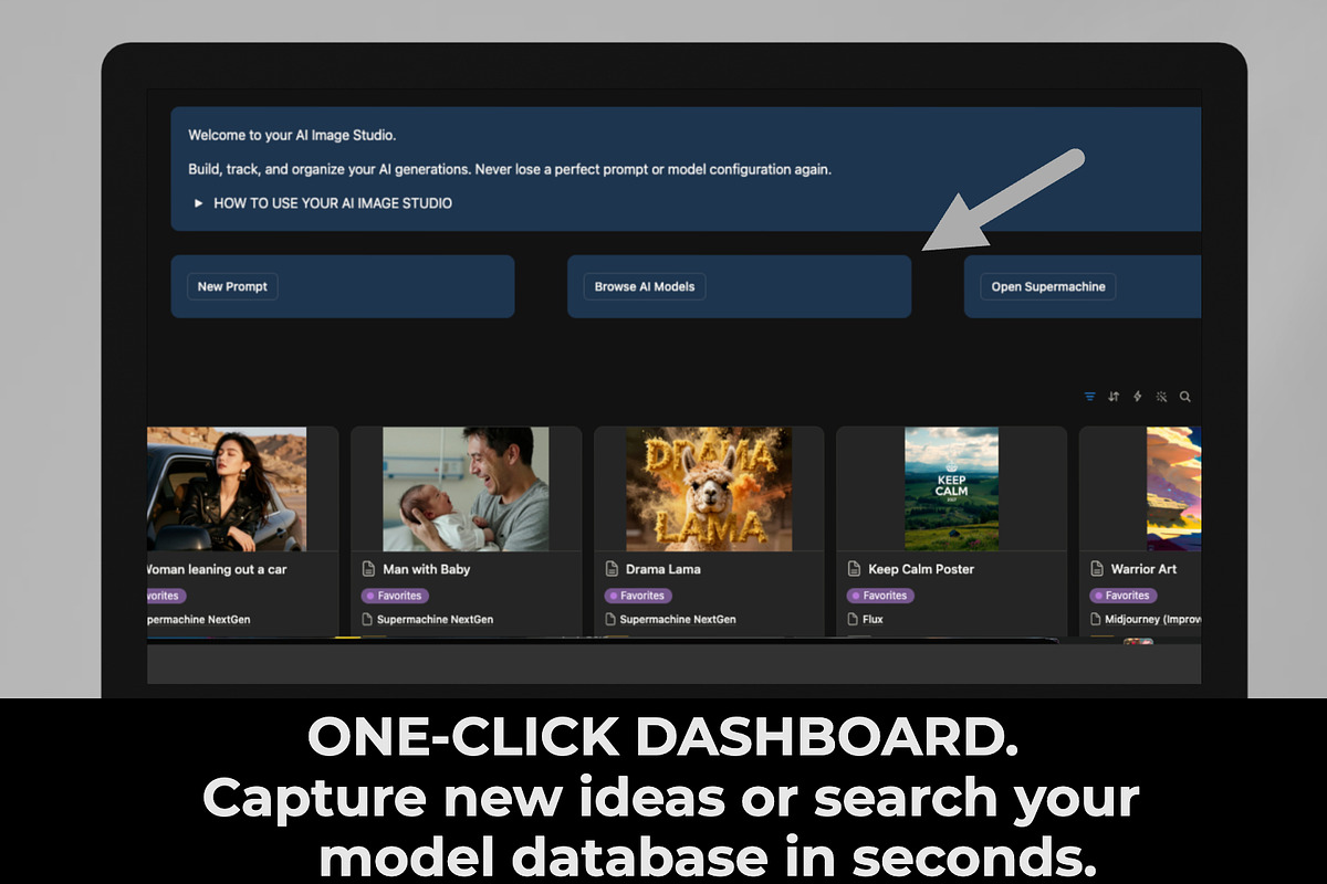 AI Image Prompt Notion Template, an App Template by AlienProduction (Photo 3 of 6)