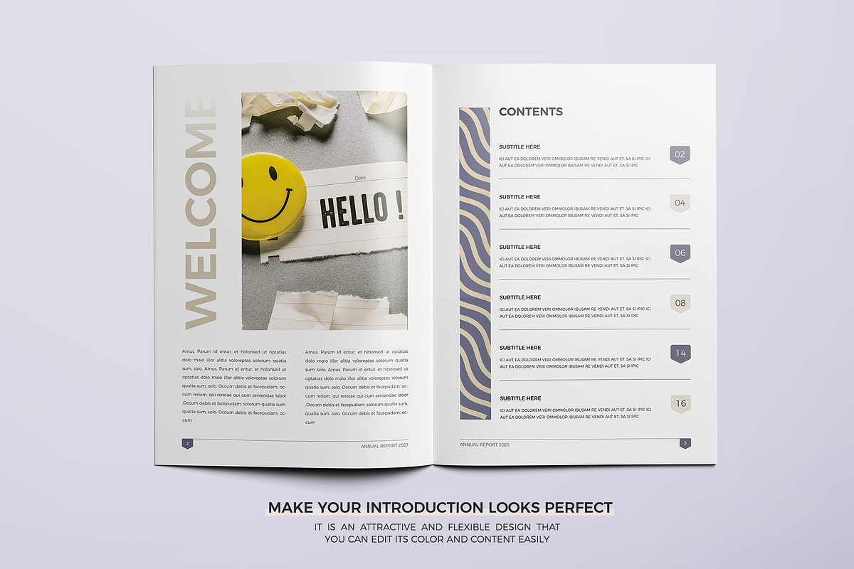 Annual Report, Canva | Docx | PPT, a Brochure Template by Template Zone (Photo 8 of 13)