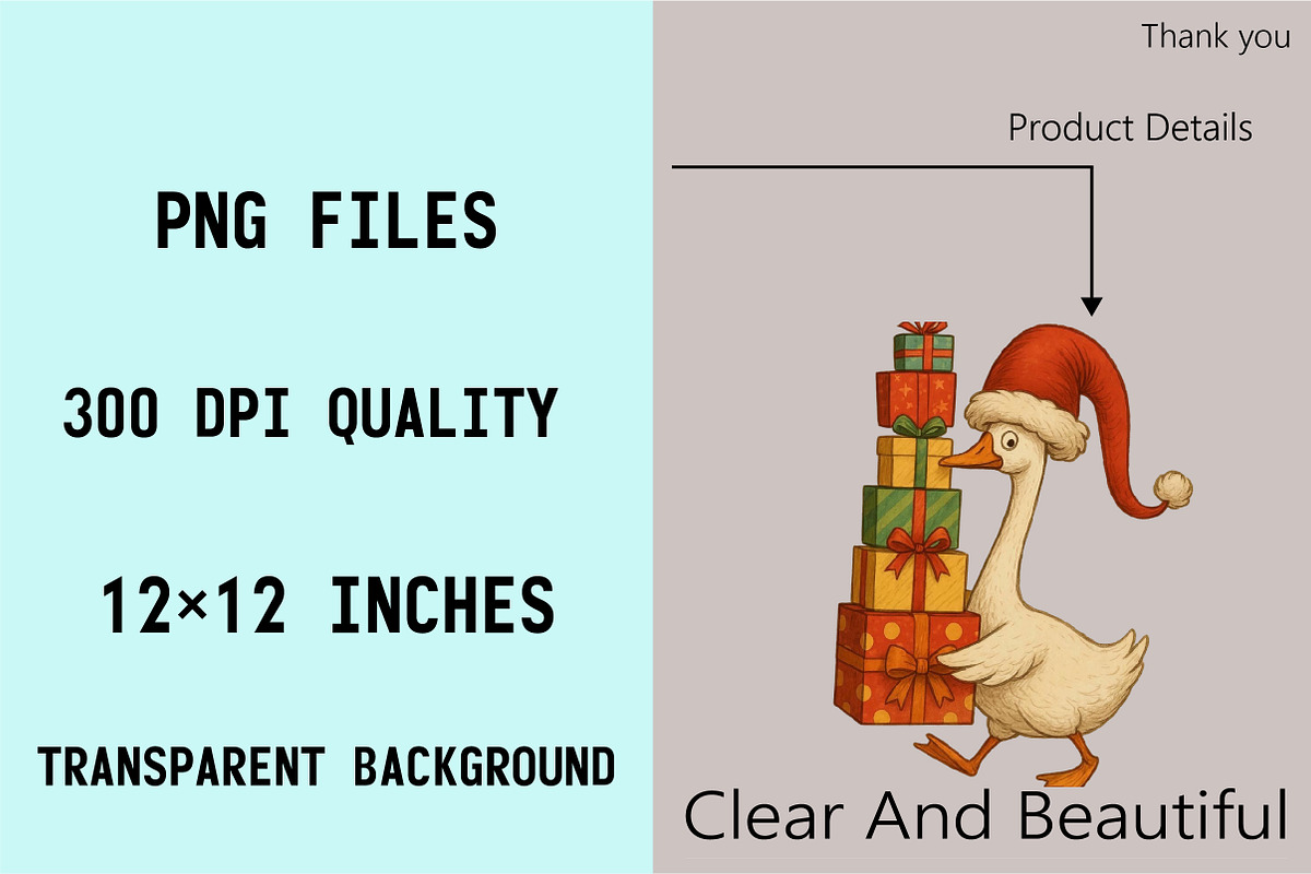 Quirky Christmas Goose Clipart, an Illustration by SVGArt (Photo 3 of 8)