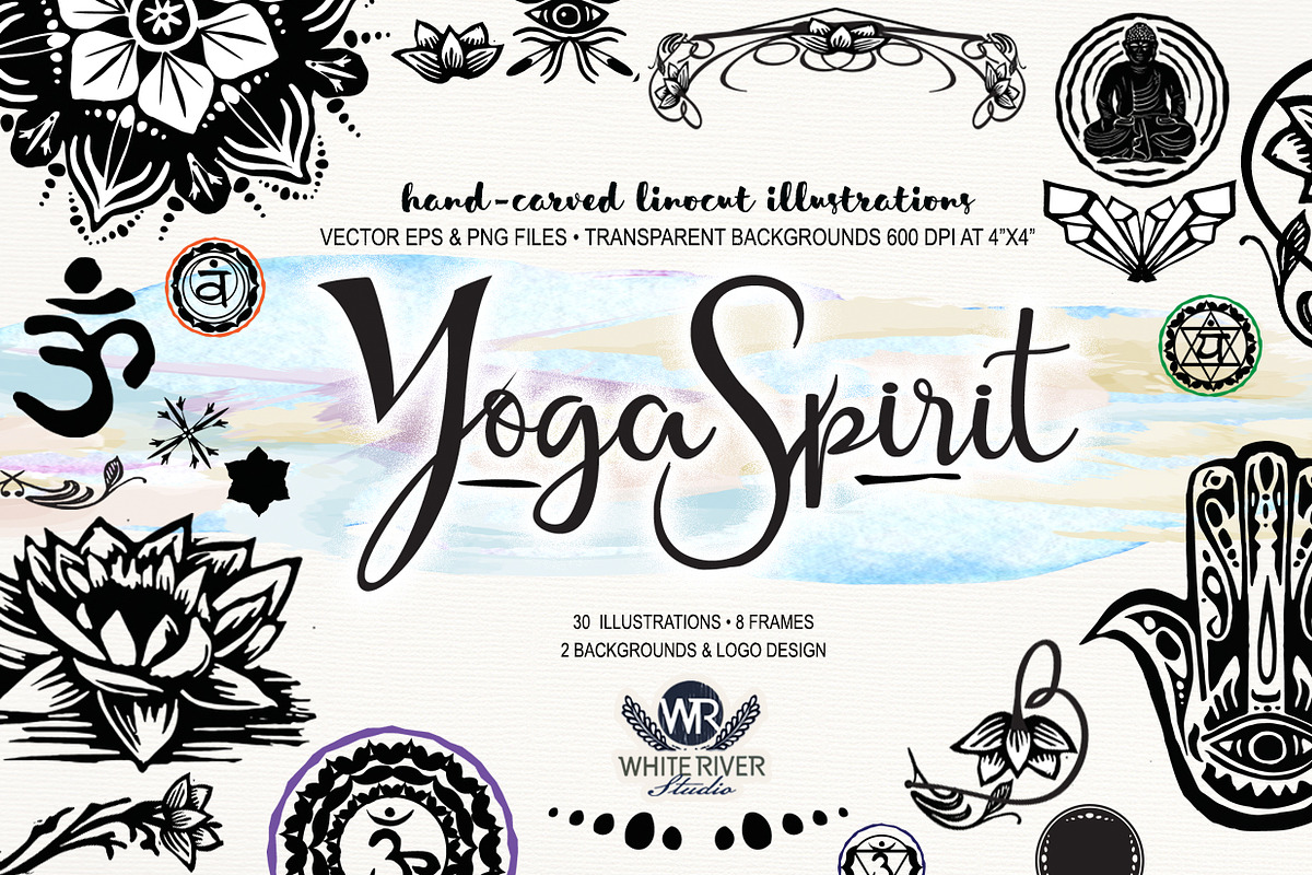 Yoga Spirit Linocuts, a Graphic by WhiteRiverStudio (Photo 4 of 5)