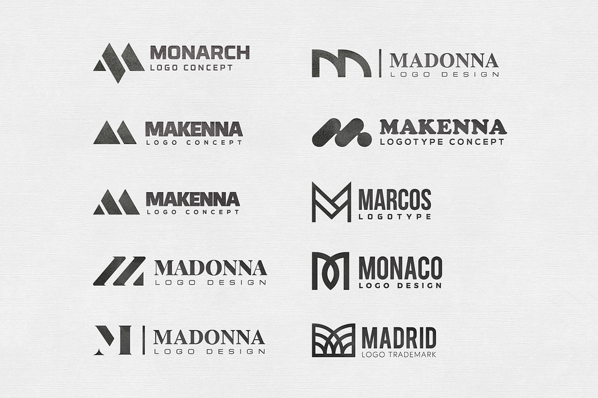 M Letter Logo Bundle Monogram Set, a Branding & Logo Template by Template Dealer (Photo 10 of 44)