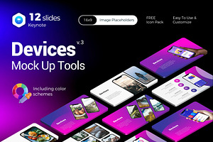 Devices Mockup Tools Keynote, a Presentation Template by Presentation Templates