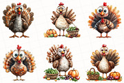 Thanksgiving Turkey Clipart, an Illustration by OK Design (Thumbnail 4 of 5)