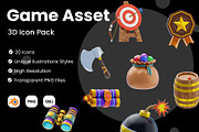 3D Game Asset Icon Pack, an Object 3D Model by novia99design (Thumbnail 1 of 6)