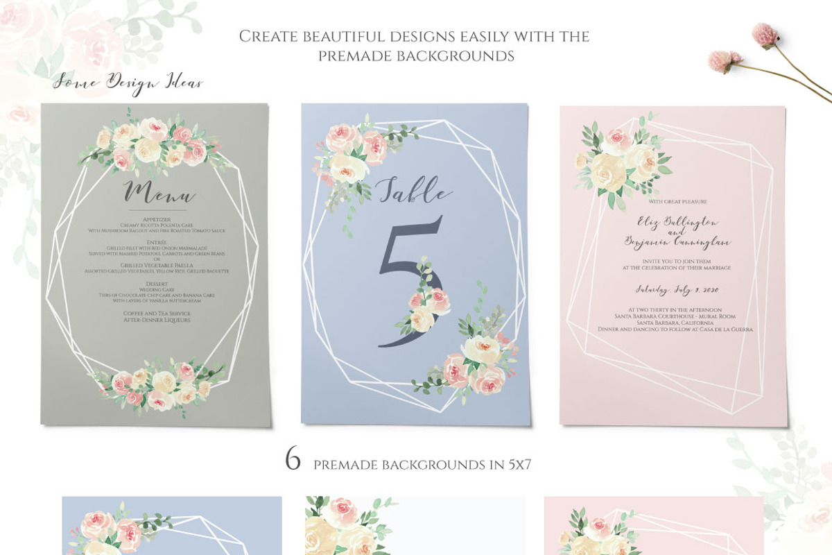 Blush Florals & Greenery Leaves, a Decorative Illustration by Momo Studio (Photo 14 of 15)