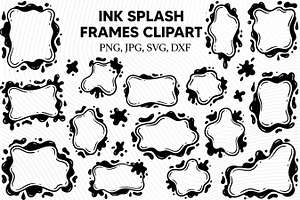 Hand Drawn Ink Blot Frames