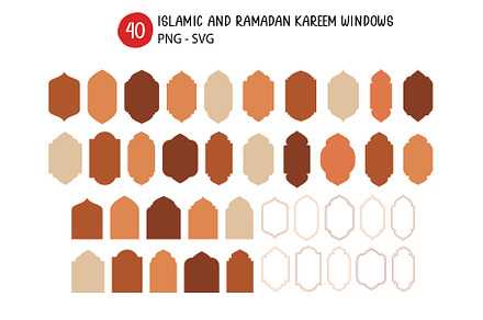 Islamic and ramadan kareem windows