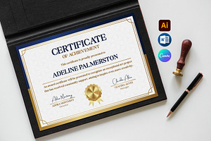 Certificate Template, a Stationery Template by retrographix
