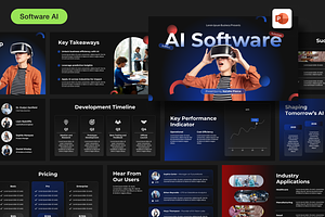 Software AI Pitch Deck, a Presentation Template by Sixtemp