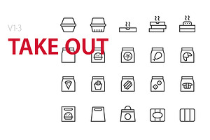 60 Take Out UI Icons