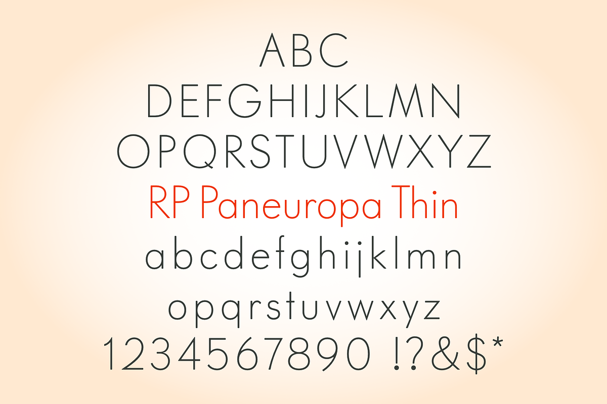 RP Paneuropa - retro geometric sans preview 7