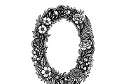 50 Elegant Floral Oval Mirror Frame, a Decorative Illustration by Amazin_art (Thumbnail 14 of 34)