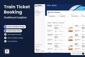TrainFast - Train Ticket Booking, a Websites & App Template by SLAB! Design