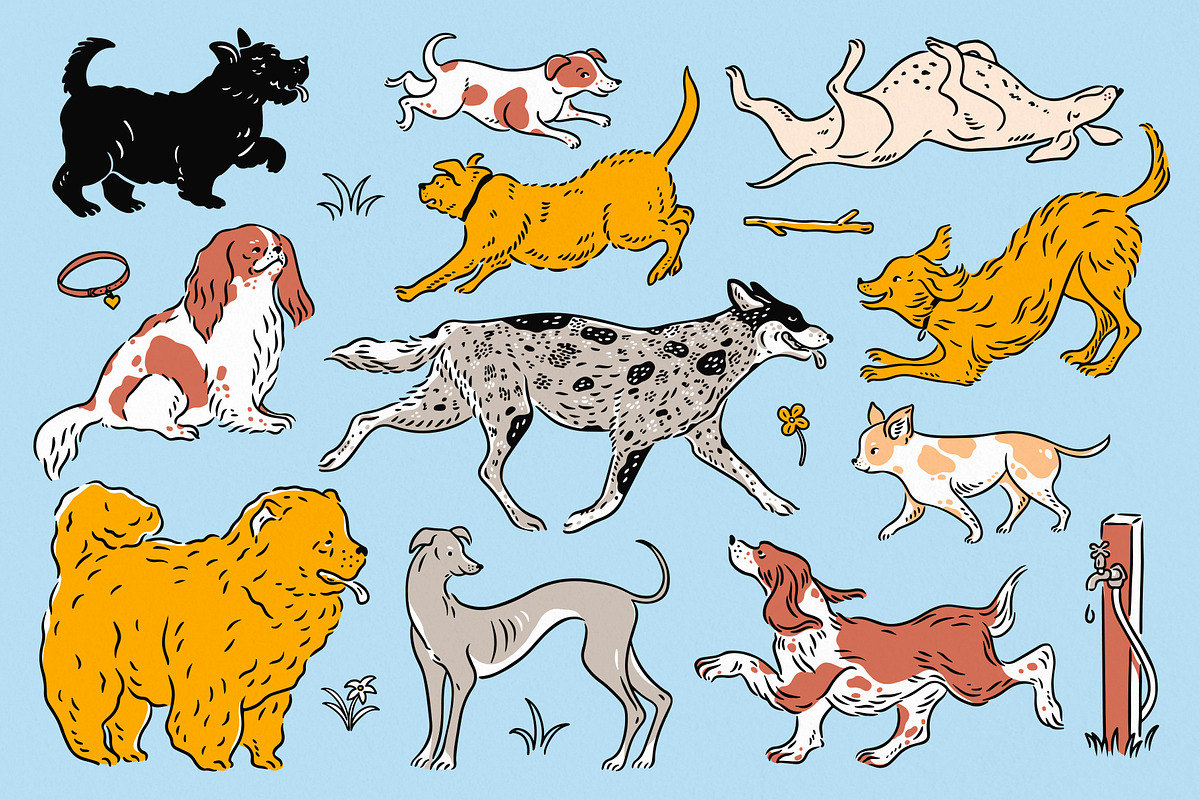 Dogs! Vector Clip Art Illustrations, an Animal Illustration by rouxsupplyco (Photo 4 of 12)